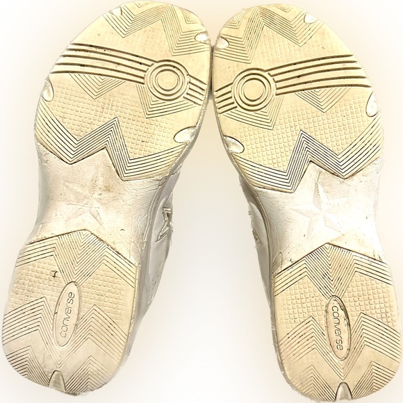 VTG LEATHER CONVERSE CHEER SHOES WHITE ORANGE SZ 5.5 ATHLETIC 1H 03 02 SKU#5J769 - Picture 5 of 6